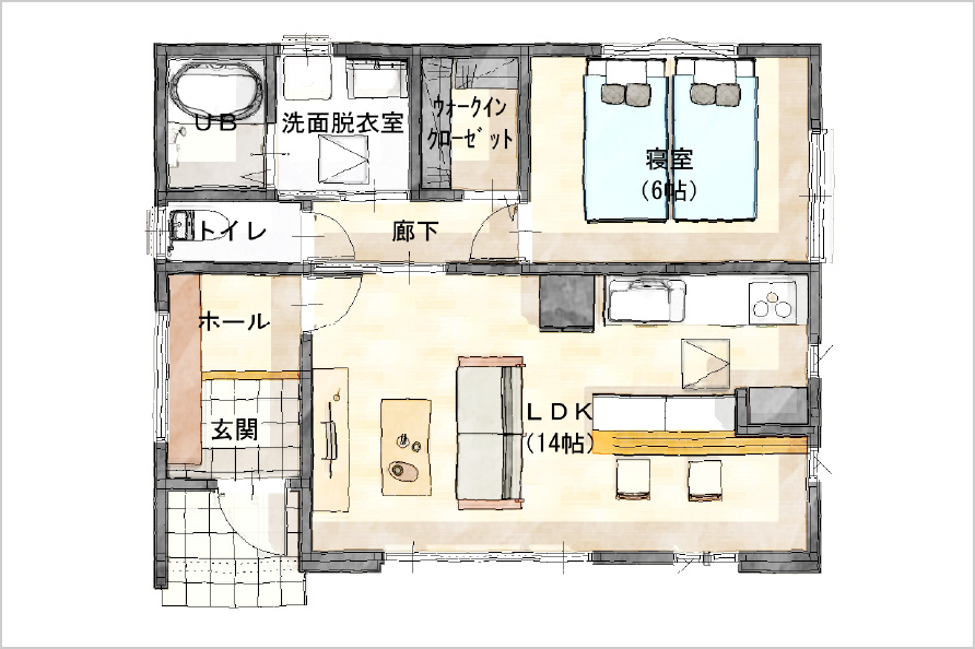 15坪プラン 間取り画像